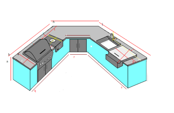 4- KITCHEN ISLAND  “ U”  SHAPE