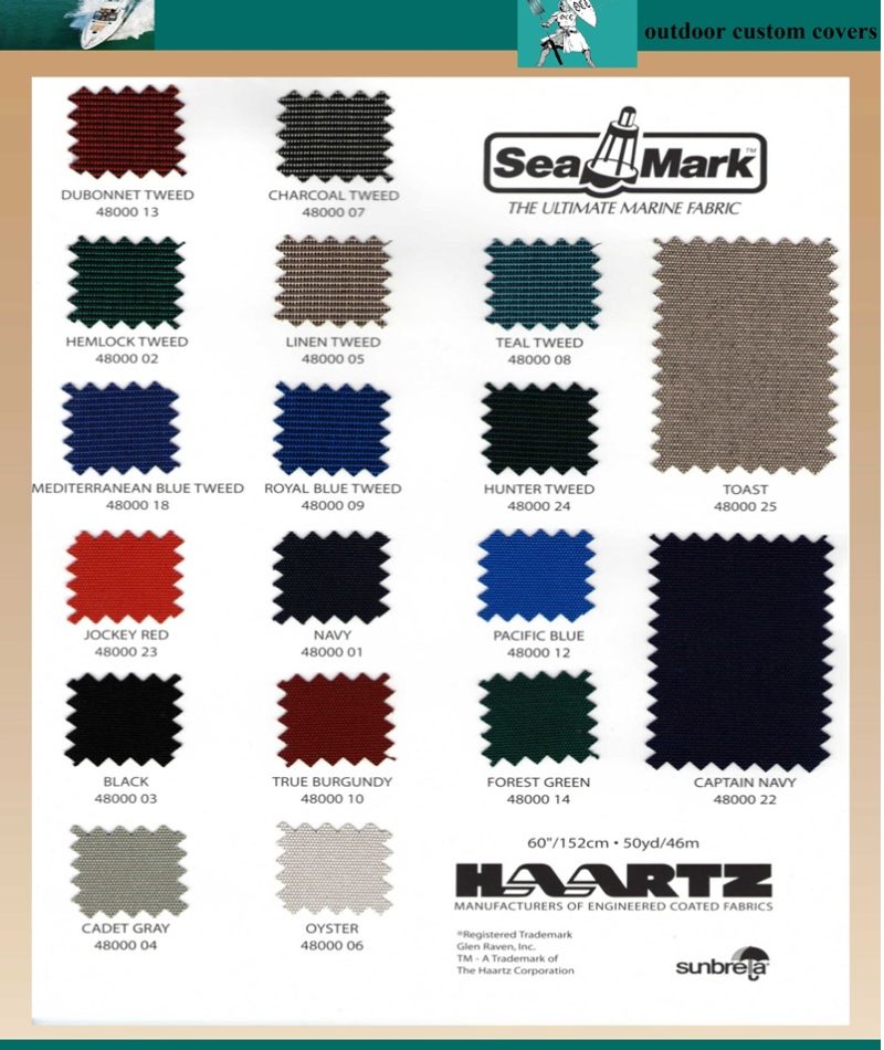 Sunbrella Sea Mark Color Card